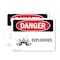 Signmission Explosives Danger Sign, Vinyl Decal, 10in W x 7in L, 2PK OS-2PACK-DS-D-710-L-1212 - alternate 1